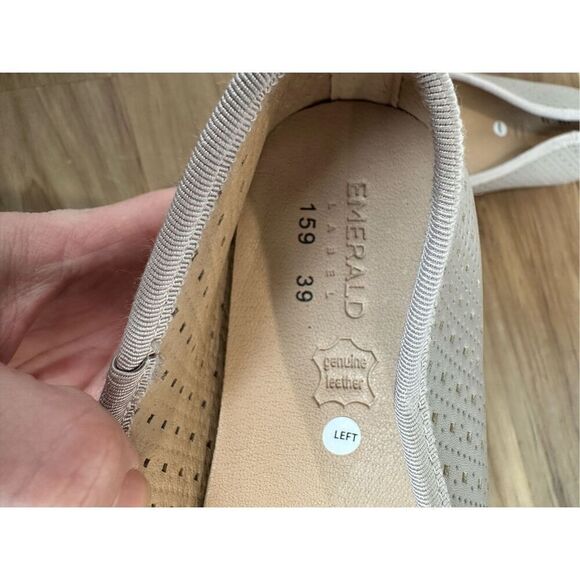 Emerald Laser Cut Ballet Flats Size Tan Size 8.5 - Picture 7 of 8